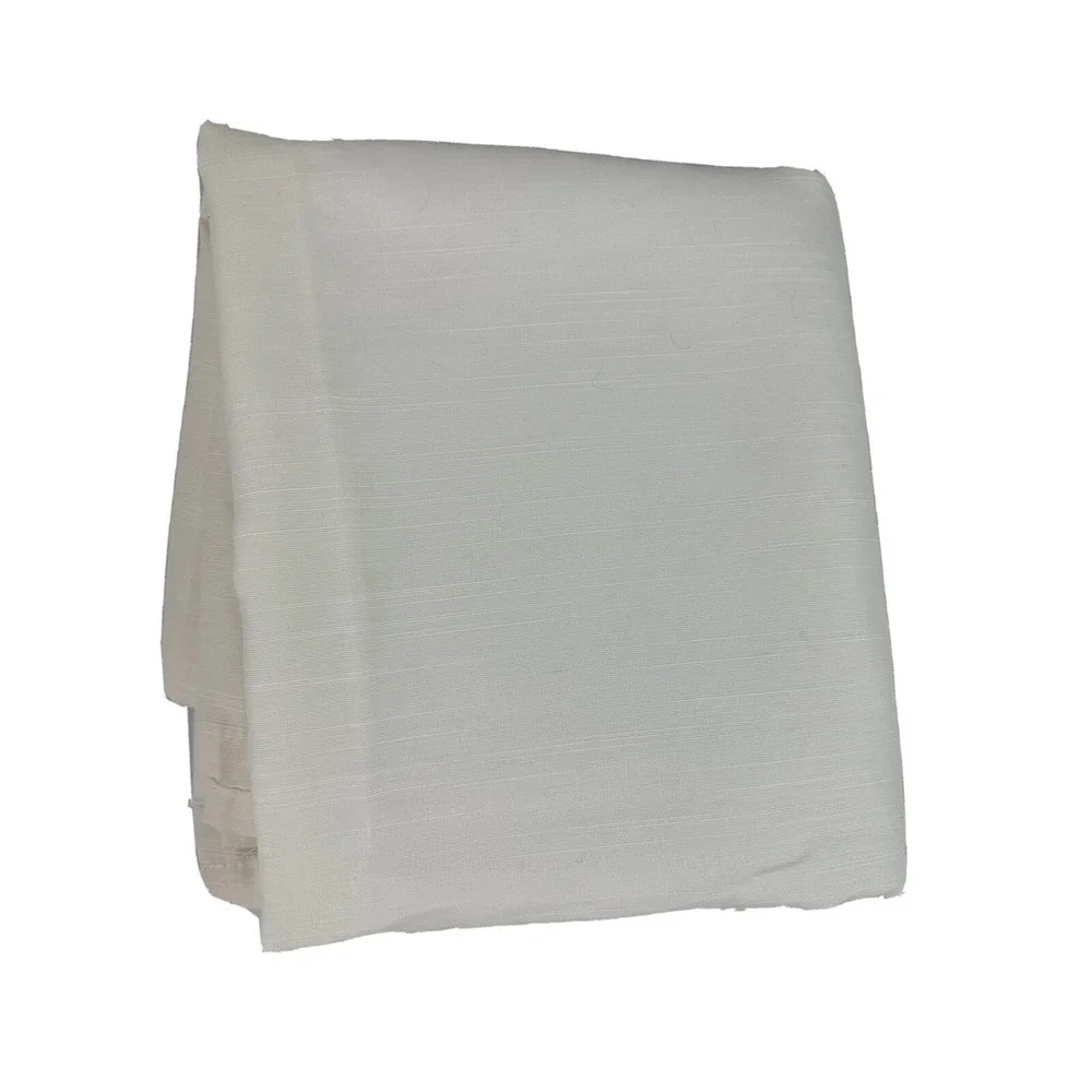 ROYAL AMES Creamy White/Ivory‎ Textured Horizontal Pattern Shower Curtain Vtg